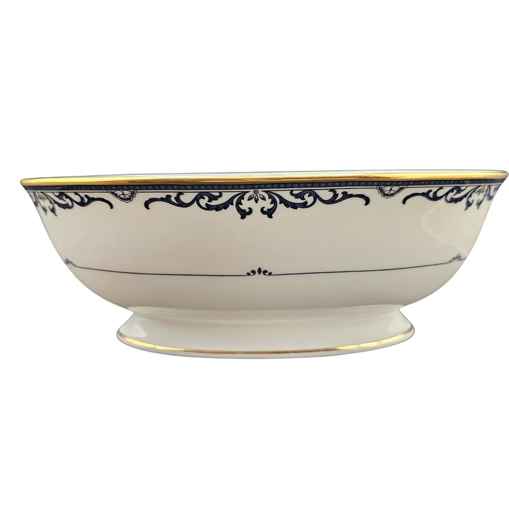 Lenox Royal Scroll Oval Vegetable Serving Bowl 9 3/8" Fine Bone China USA
